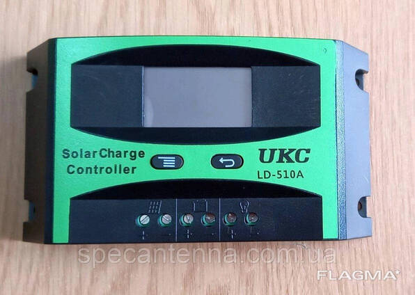 Контроллер 20A PWM (ШИМ) UKC LD-520A-U 12/24В LCD дисплей, 1хUSB