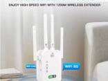 1200 Мбит/с двухдиапазонный WiFi-репитер беспроводной усилитель сигнала 2.4G 5 ГГц. .. - фото 1