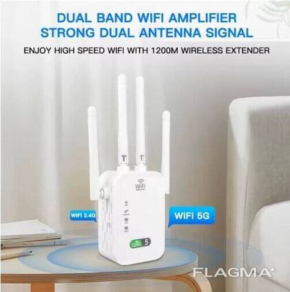 1200 Мбит/с двухдиапазонный WiFi-репитер беспроводной усилитель сигнала 2.4G 5 ГГц. ..