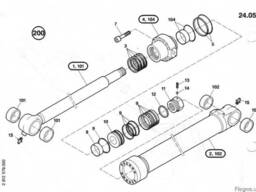 1484656 Ремкомплект гидроцилиндра рукояти O&amp;K RH6.5