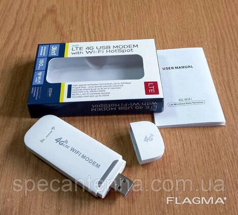 4G LTE/3G/2G USB Wi-Fi модем роутер H760UFI-2521, 150 Мбит/с, Plug &amp; Play, белый