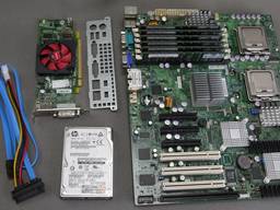 8 ядерный комплект Supermicro X7DCA-3 2x процессра Xeon E5440 24Gb DDR2 ATI Radeon HD