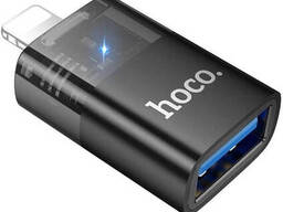 Адаптер Hoco UA36 Lightning male to USB female OTG Black