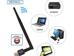 Адаптер WiFi USB с антенной 5dBi Wireless LAN 802.11 b/g/n до 150Mbps