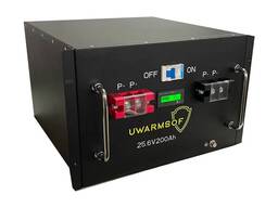 Акумулятор LiFePo4 (літій-залізо-фосфатний) Warmsof 24v 200ah BMS