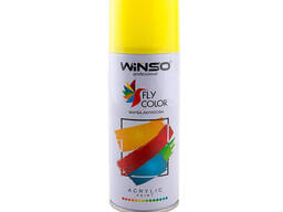 Акриловая спрей краска флуоресцентная Winso 450мл кислотно-желтый (Yellow)