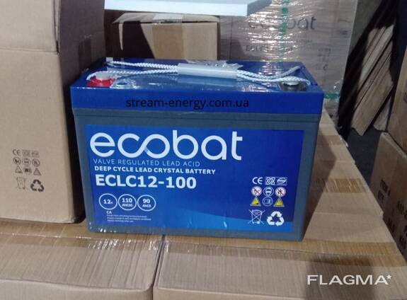 Акумулятор для ДБЖ 100аг Ecobat ECLC12-100 - для квартири, будинку, котла, насоса