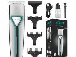 Акумуляторна машинка для стрижки волосся та бороди з 3 насадками VGR V-008