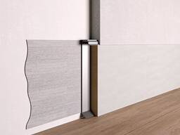 Алюмінієвий плінтус прихованого монтажу 100 мм, LED без покриття 2,6м