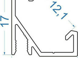 Алюминиевый светодиодный профиль 17х16,5