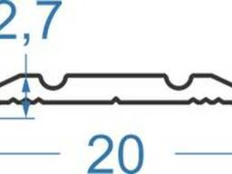 Алюминиевый светодиодный профиль 20x2,7