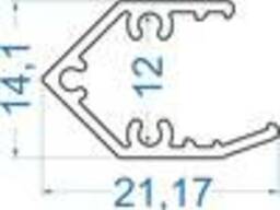 Алюминиевый светодиодный профиль 21,17x14,1