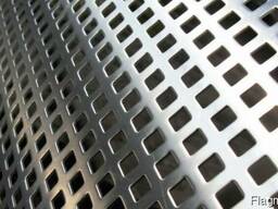 Лист перфорированный1,0х1000х2000 мм - перфорация квадрат