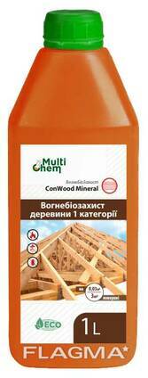 Антипирен Антисептик Огнебиозащита для древисины ConWood Mineral Eurо 1л