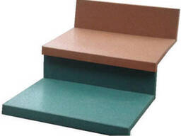 Антискользящие резиновые ступени ТМ «УкрПлит» 500х500х20 мм выступ 40 мм