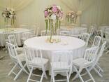 Аренда белых свадебных стульев на свадьбу Киев: деревянных