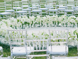Аренда прозрачного стула Кьявари на свадьбу