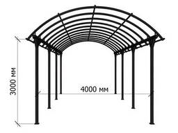 Навіс для авто арковий 4х11х3 серія Agrostandart