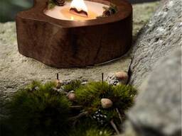 Арома свічка WOOD HOME Кориця-апельсин-гвоздика