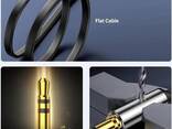 Аудиокабель mini jack 3,5 mm Ugreen Straight to angle flat cable с угловым L-образным. .. - фото 2