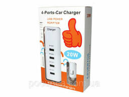 Автомобильное зарядное устройство Post Car Charger 12V 4 USB S4 Автомобильная. ..