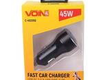 Автомобильное зарядное устройство VOIN 45W, 1USB QC3.0 18W + 1PD 27W, 12/24V (C-45205Q) - фото 2