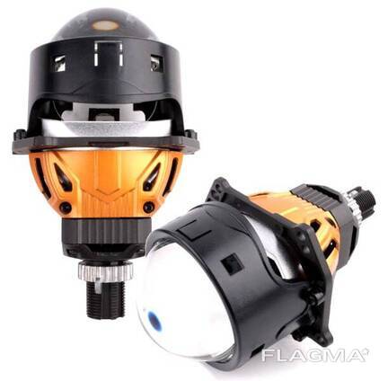 Автомобильные LED светодиодные линзы AMS Original A9 5500K 3.0 F/R