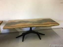 Стол со спила, слэба дерева так и суар в стиле лофт и эко.