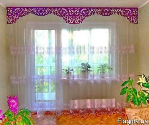 Ажурные лазерные ламбрекены, гардины, шторы, тюли.