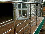 Балконные перила пандусы из нержавеющей стали - фото 1
