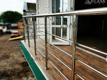 Балконные перила пандусы из нержавеющей стали - фото 2