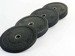 Бамперные диски для кроссфита Bumper Plates из структурной резины d-51мм ОПТ