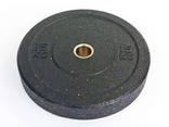 Бамперные диски для кроссфита Bumper Plates из структурной резины d-51мм ОПТ - фото 3