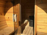 Баня бочка деревянная круглая 2,4х3,4 м - фото 8