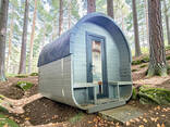Баня-бочка «Овоид» 2500×2270 мм с террасой от производителя Thermowood Production - фото 1