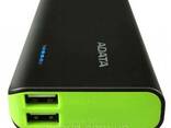 Батарея универсальная Adata PT100 10000mAh Black-Green. .. - фото 2