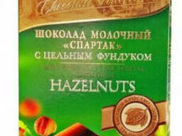 Белорусский шоколад Спартак молочный с цельным фундуком 90 грамм