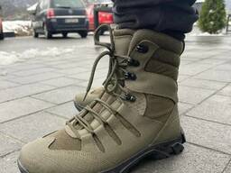 Берці черевики тактичні зимові на мембрані kiborg membrana haki водонепроникні хакі