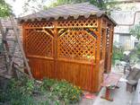 Беседка деревянная четырехгранная - фото 3