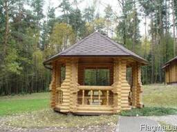 Беседки с оцилиндрованого бревно (сосна)