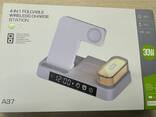 Беспроводная зарядка 4 в 1 30 W ватт быстрая швидка с ночником Беспроводная зарядка 4 в 1 - фото 3