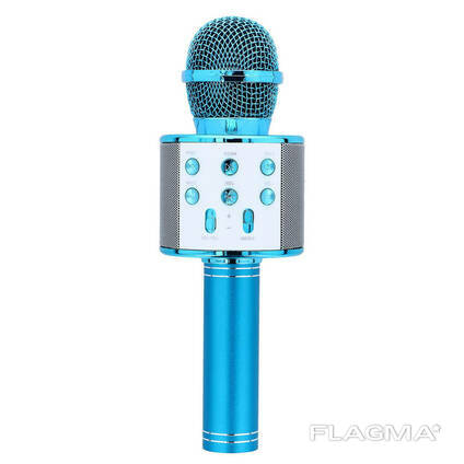 Беспроводной микрофон-караоке Wster WS-858 Blue (12309)