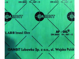 Безасбестовый паронит листовой Gambit OIL 0.5мм 50х50см