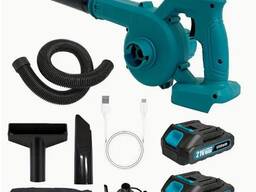 Бездротовий пилосос та повітродувка з двома акумуляторами 1300 мАг і зарядним пристроєм