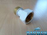 Біла компактна mini - американка пряма ThermoPulse white 1/2". Різьбовий фітинг, згін. .. - фото 1