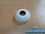 Білий сферичний декоративний фланець D70 / висота 25 мм White, внутрішній розмір 3/4". ..