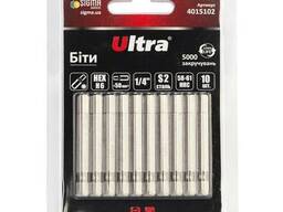 Биты HEX 6×50мм ¼" 10шт S2 (блистер) Ultra (4015102)