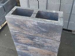 Євроблок для забору колормікс Еверест (190х190х500)