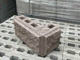 Заборный блок серый 390х190х190 рваный камень - фото 4