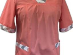 Блуза хирурга женская персик